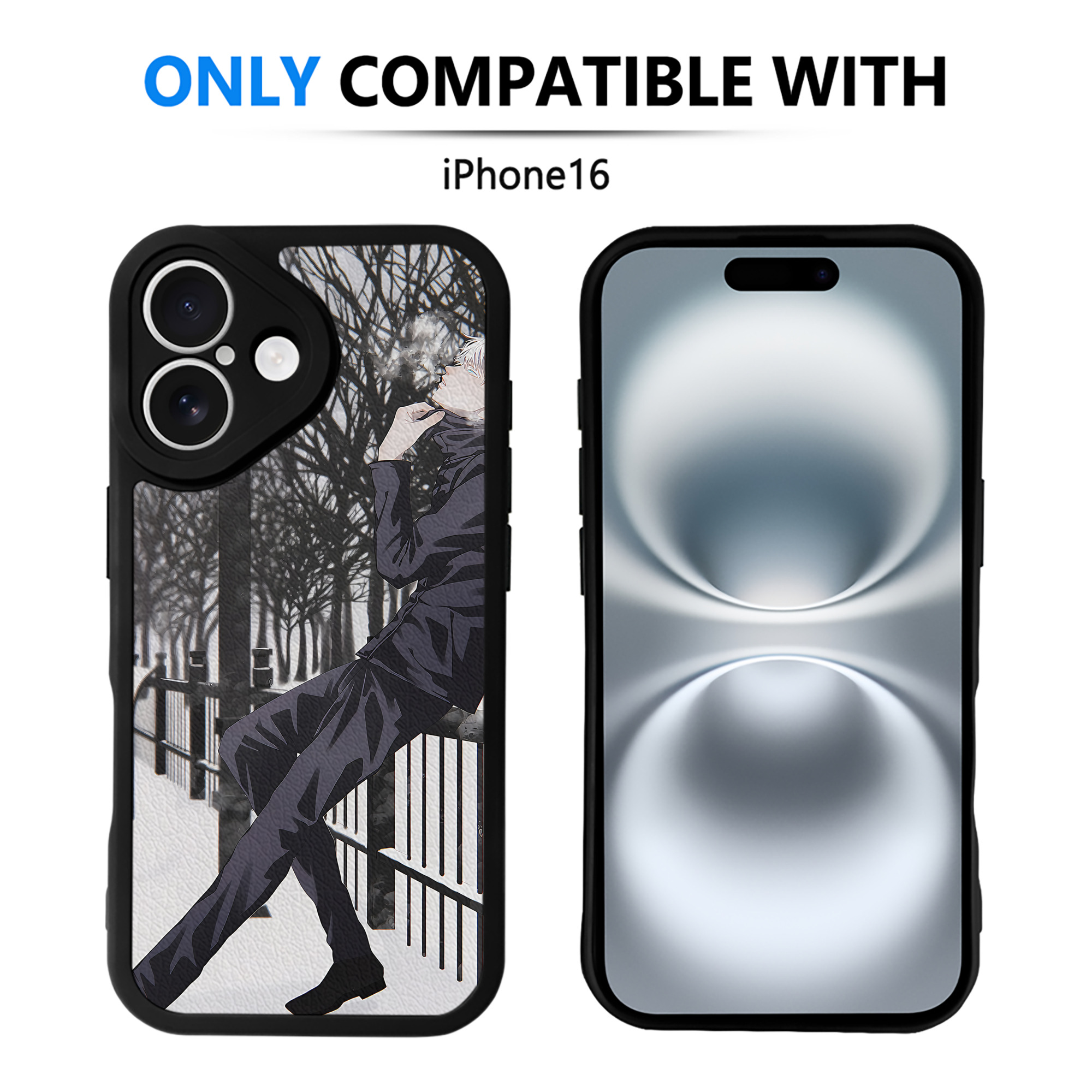 （画像用） 呪術廻戦 Jujutsu Kaisen 【iPhone 16シリーズ対応】シリコンスマホケース（レザー調） 材質：シリコン
